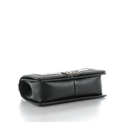 Chanel Calfskin Double Stitch Medium Boy Flap Black 4 of 8