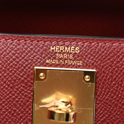 Hermes Epsom Kelly Sellier 28 Rouge H 5 of 11