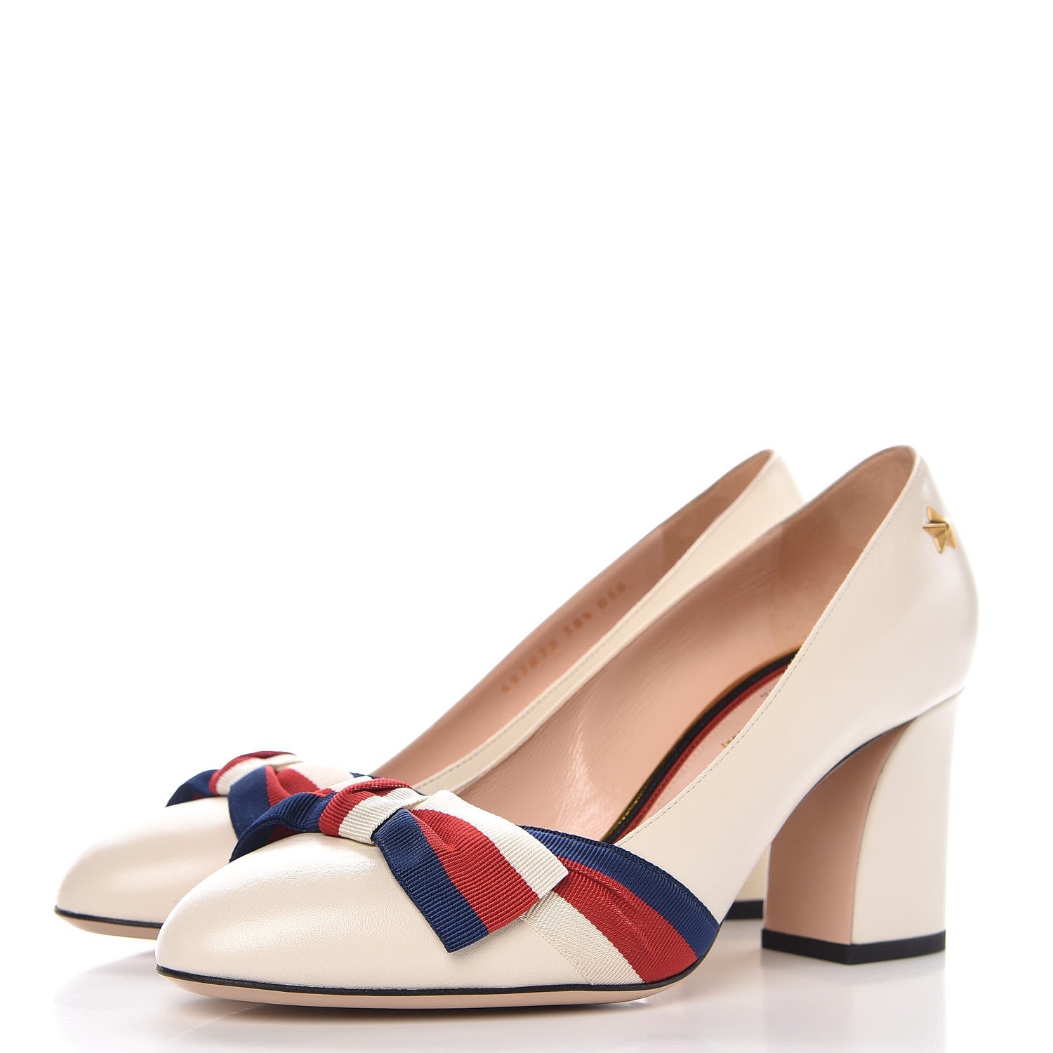 Gucci Malaga Kid Web Bow Pumps 38.5 Mystic White 3 of 10