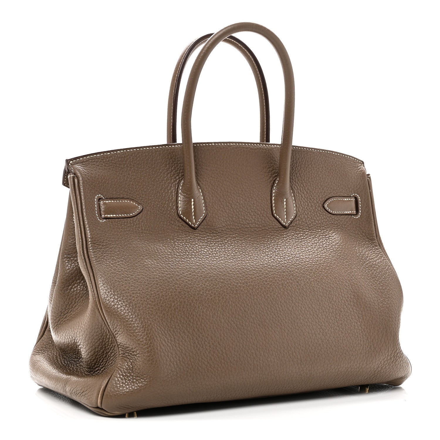 Hermes Taurillon Clemence Birkin 35 Etoupe 3 of 10