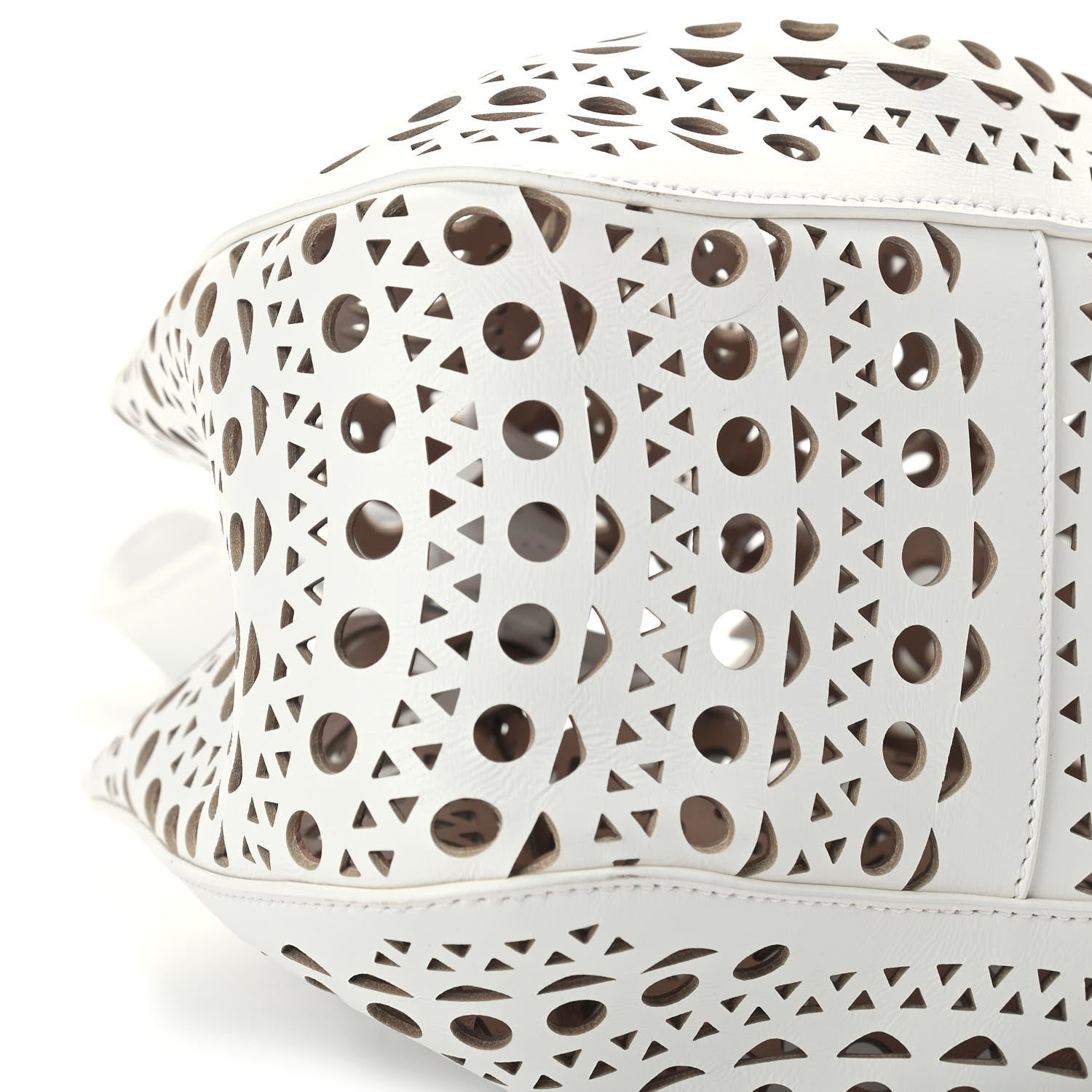 Alaia Lux Calfskin Vienne Rose-Marie 19 Bag White 6 of 7