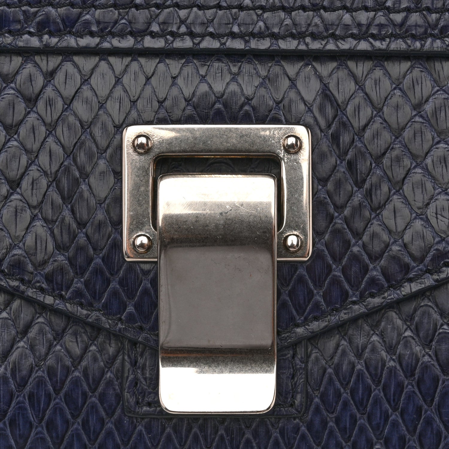 Proenza Schouler Snakeskin PS1 Pochette Clutch Blue 1861936