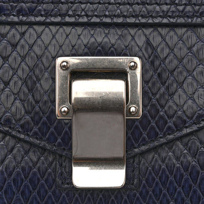 Proenza Schouler Snakeskin PS1 Pochette Clutch Blue 9 of 15