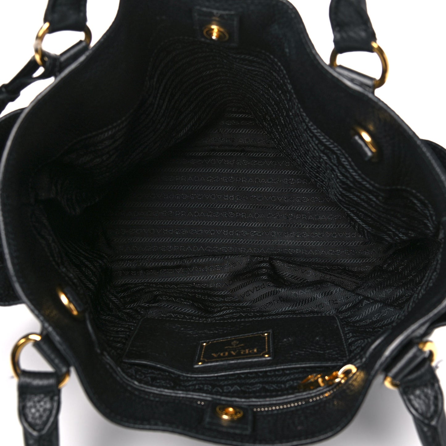 Vitello Daino Side Pocket Tote Black