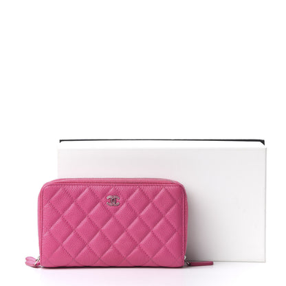 Chanel Caviar Quilted Triple Zipper Wallet Pink 11 of 13