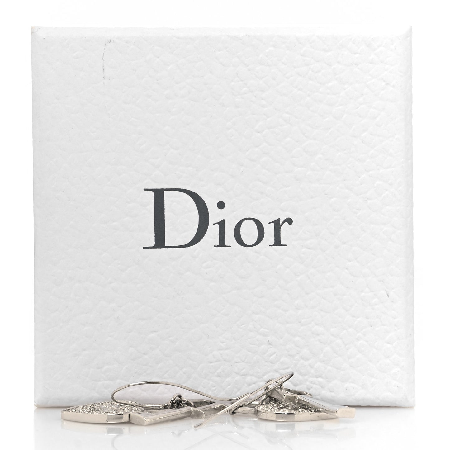 Crystal Trotter Romantique Heart Lock Earrings Silver
