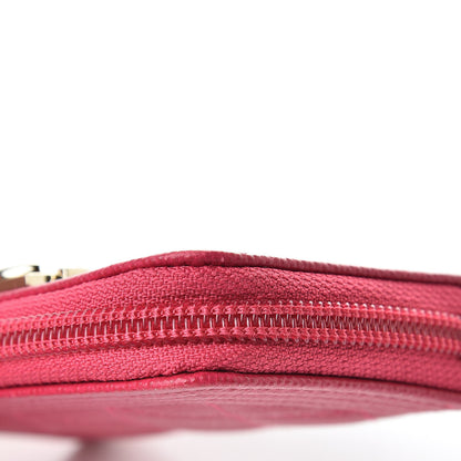 Chanel Caviar Quilted Boy Zip Around Coin Purse Wallet Fuchsia 10 of 11