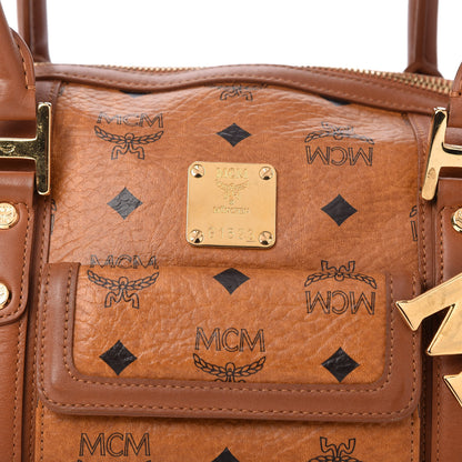 MCM Visetos Satchel Cognac 10 of 11