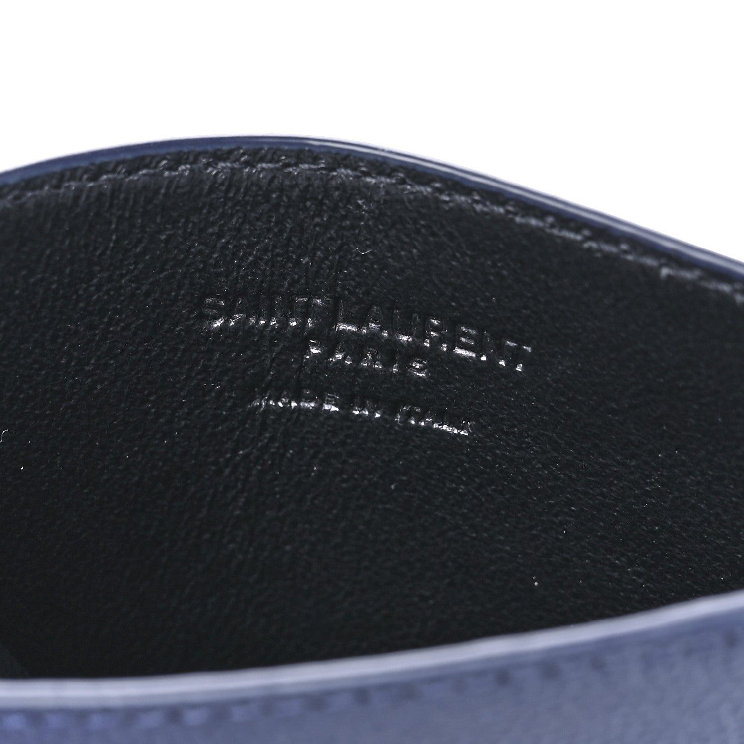 Saint Laurent Grain De Poudre Monogram Uptown Chain Wallet Blue Charron 11 of 15