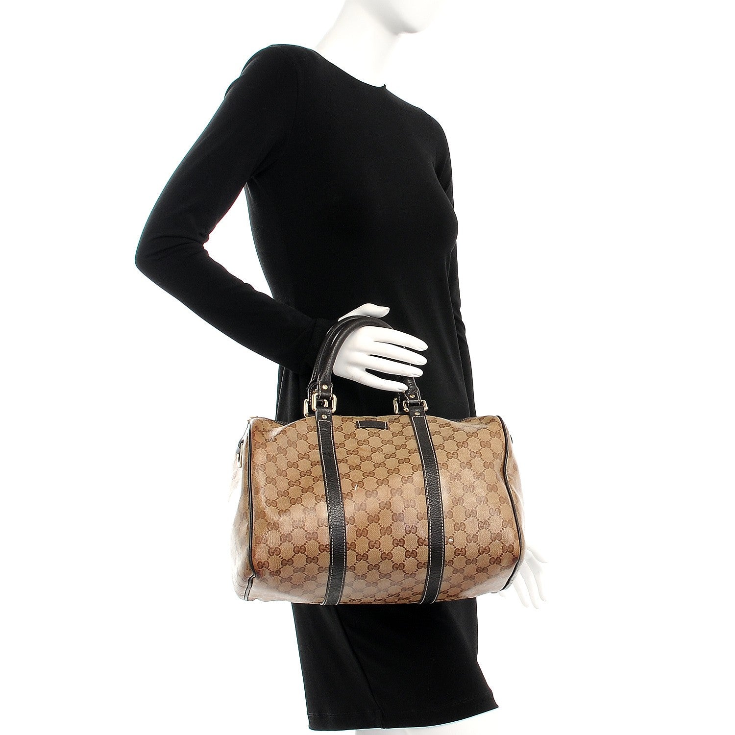 Gucci Crystal Monogram Medium Joy Boston Dark Brown 2 of 24