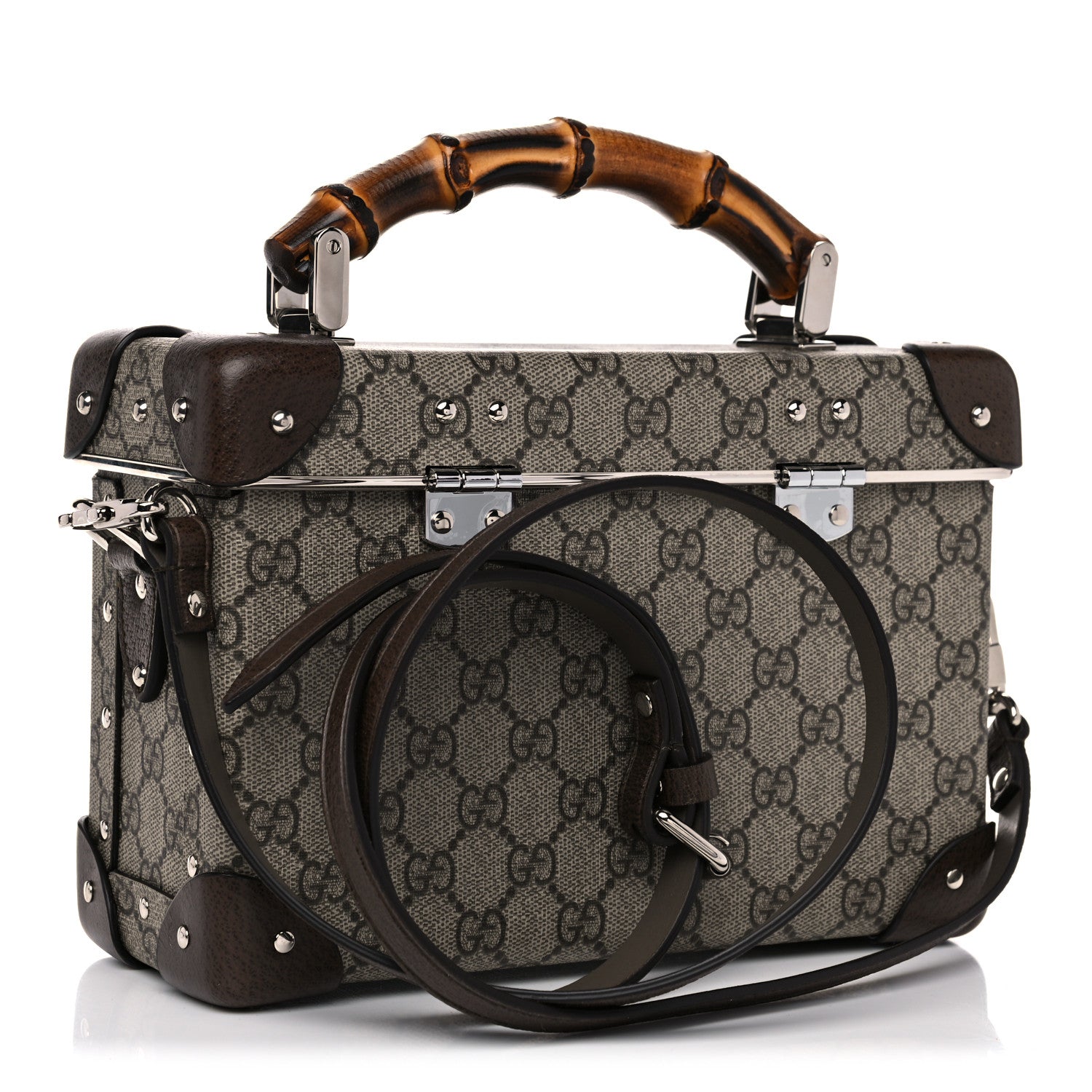 Gucci GG Supreme Monogram Globe-Trotter Beauty Case Brown 3 of 11