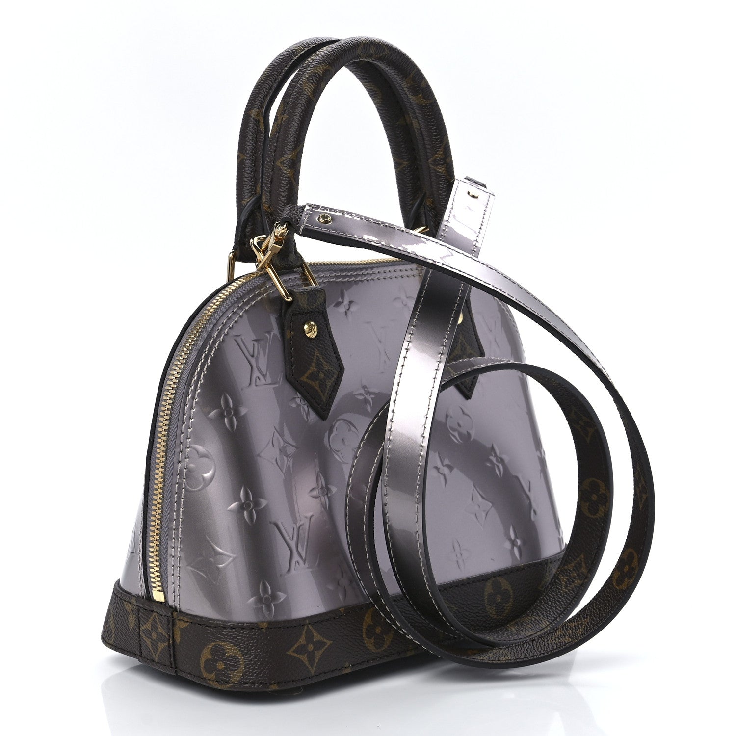 Louis Vuitton Vernis Monogram Alma BB Taupe Metallise 3 of 10