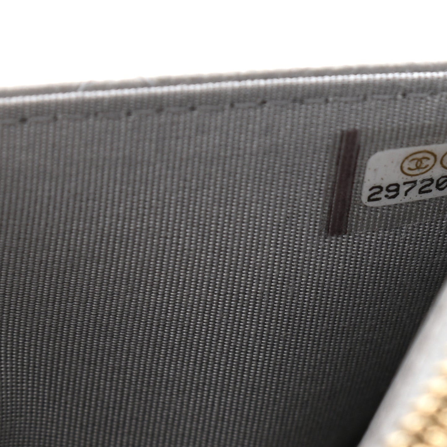 Caviar Quilted Golden Class Wallet On Chain WOC Gray