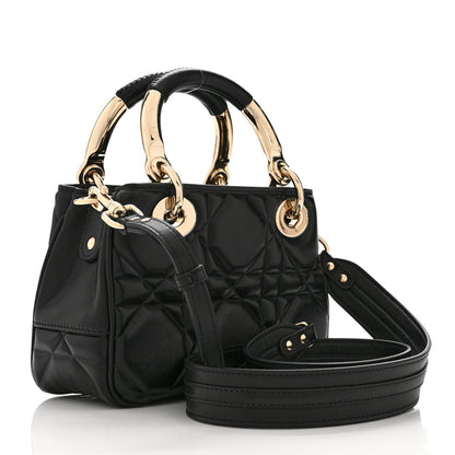 Christian Dior Calfskin Cannage Mini The Lady 95.22 Black 3 of 10
