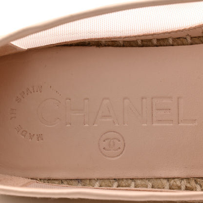 Chanel Mesh Grosgrain CC Espadrilles 35 Pink 6 of 10