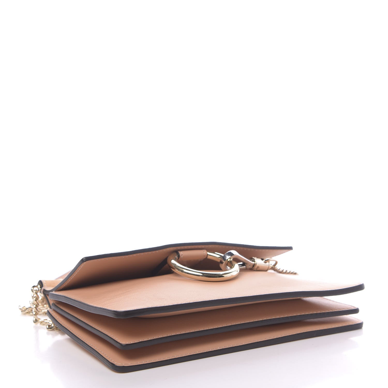 Chloe Calfskin Suede Mini Chain Faye Shoulder Bag Milky Orange 4 of 10