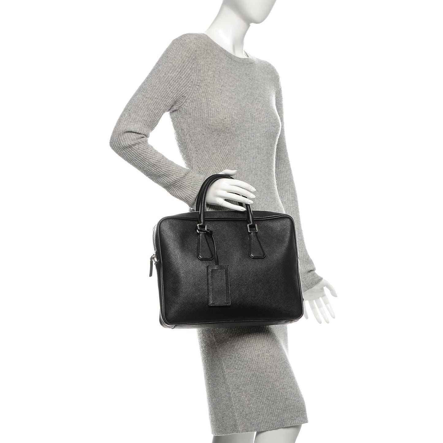 Saffiano Travel Briefcase Nero Black