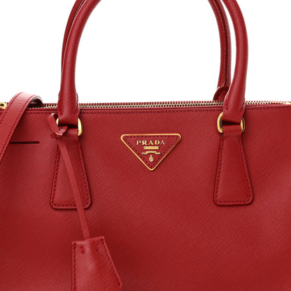 Prada Saffiano Lux Small Galleria Double Zip Tote Fuoco 7 of 13