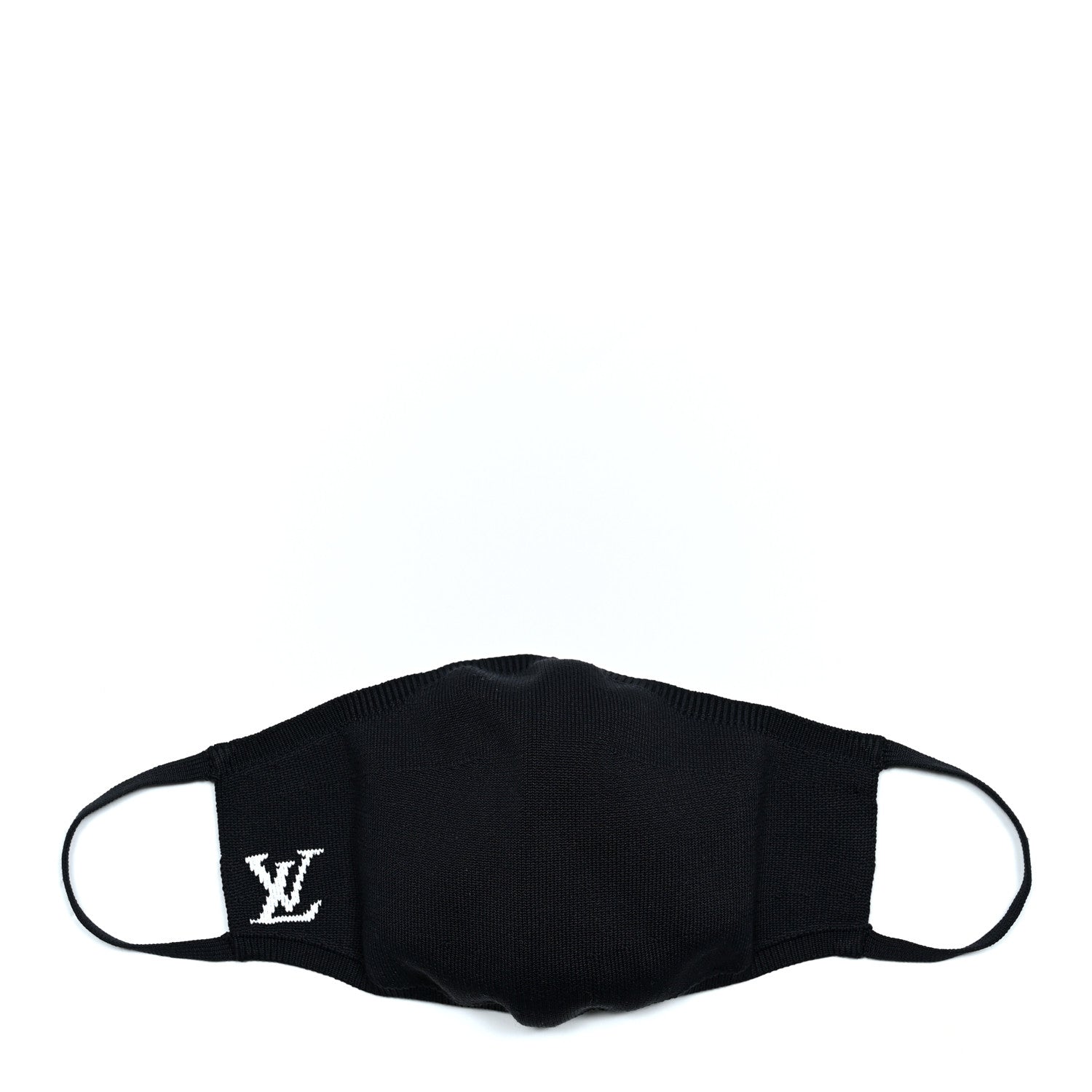 Louis Vuitton LV Initials Knit Face Mask Black 1 of 3