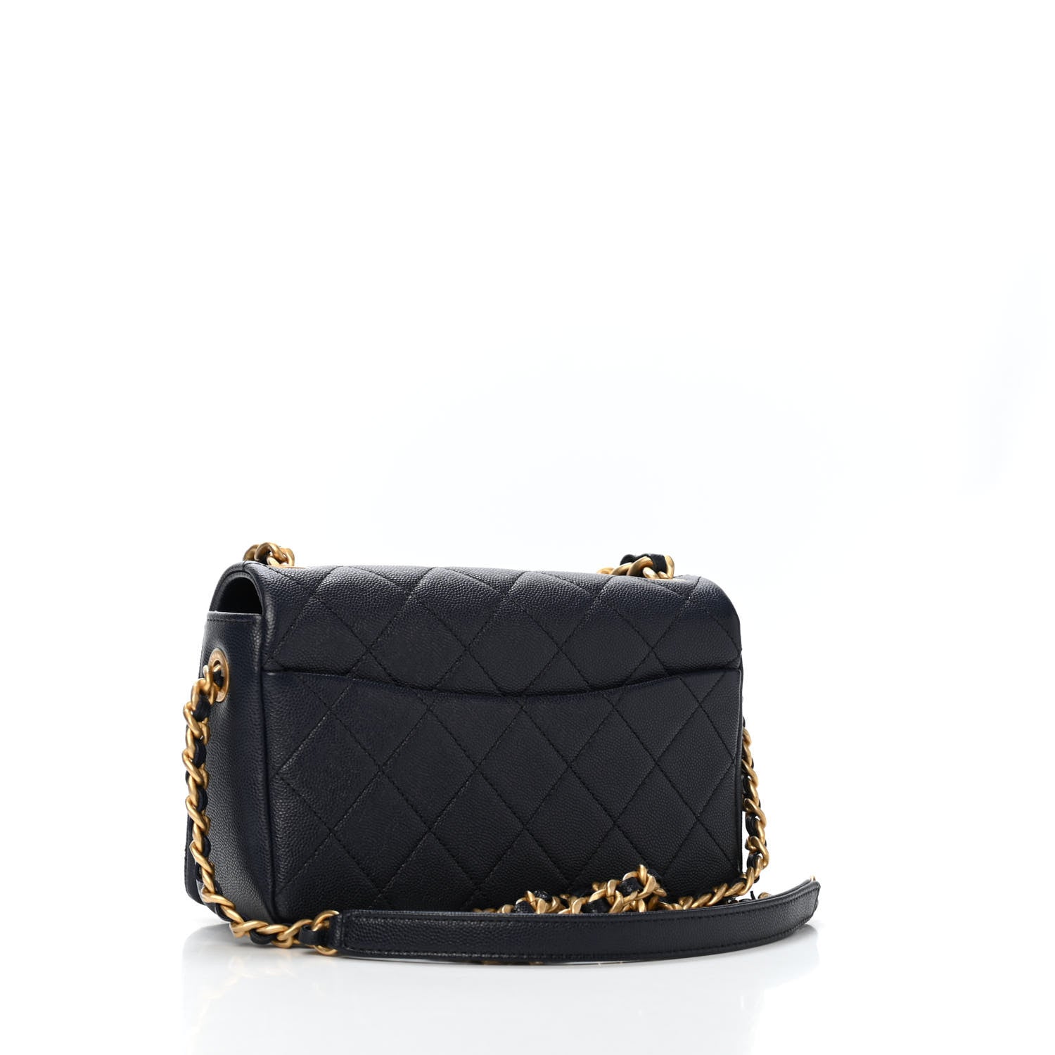 Chanel Caviar Quilted Small Fashion Therapy Flap Bag Navy Blue 2 of 4