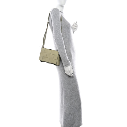 Bottega Veneta Lambskin Maxi Intrecciato Cassette Crossbody Bag Travertine 2 of 9