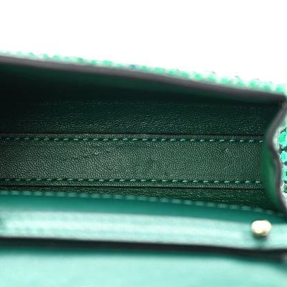 Valentino Garavani Crystal Embroidered Micro Vsling Top Handle Bag Emerald 5 of 16
