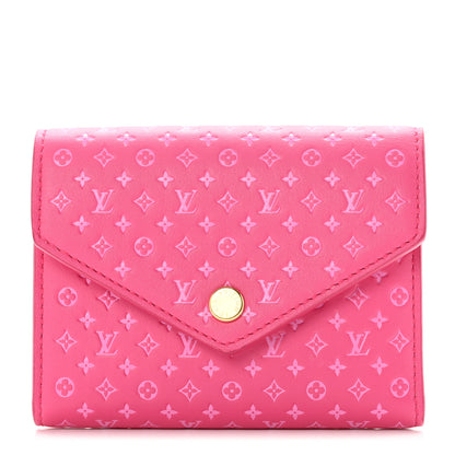 Louis Vuitton Calfskin Nanogram Embossed Victorine Wallet Rose 1 of 6