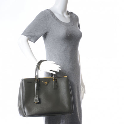 Prada Saffiano Lux Tote Militare 2 of 9