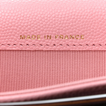 Chanel Caviar Quilted Flap Card Holder Wallet Light Pink 6 of 7