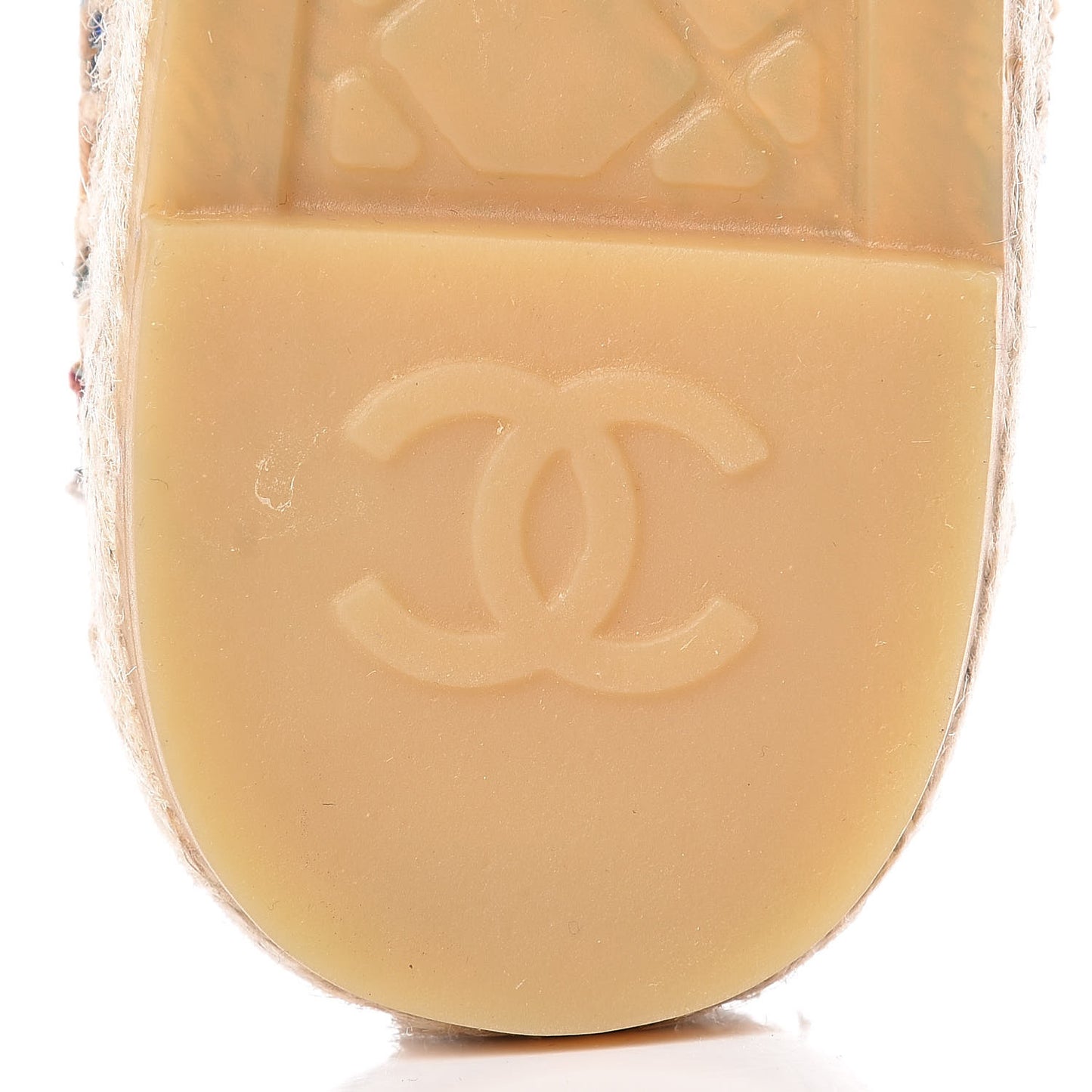 Tweed Grosgrain CC Espadrilles 41 Multicolor Black