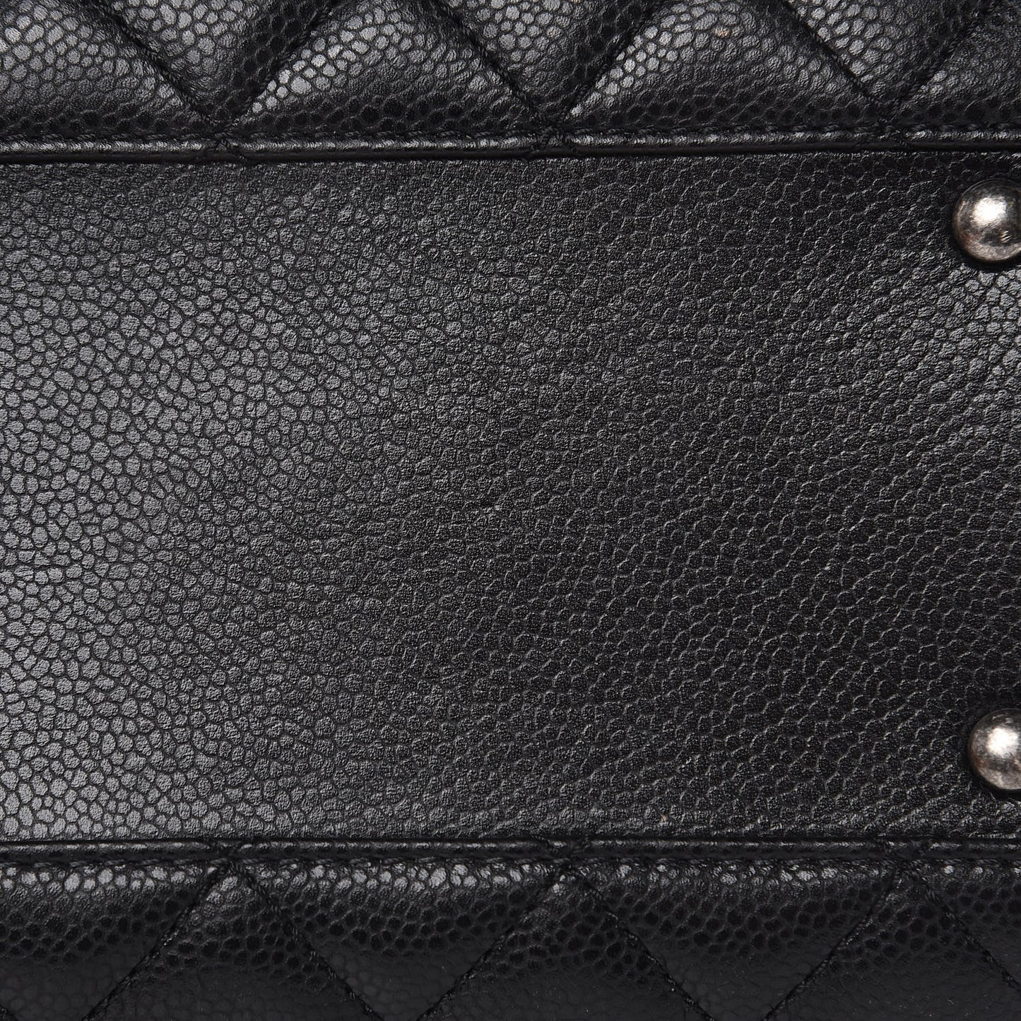 Caviar Quilted City Shopping Tote Black