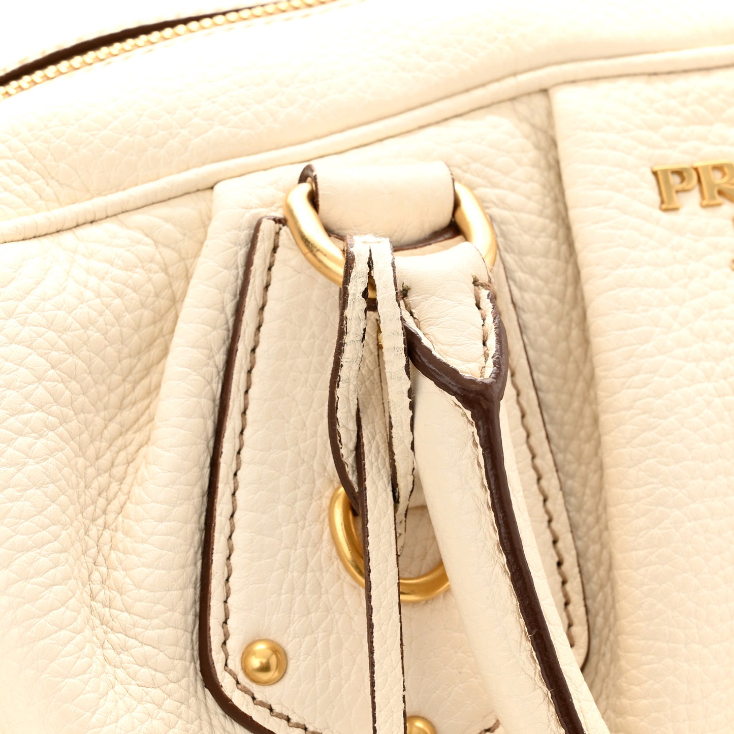 Cervo Antik Shopping Satchel White