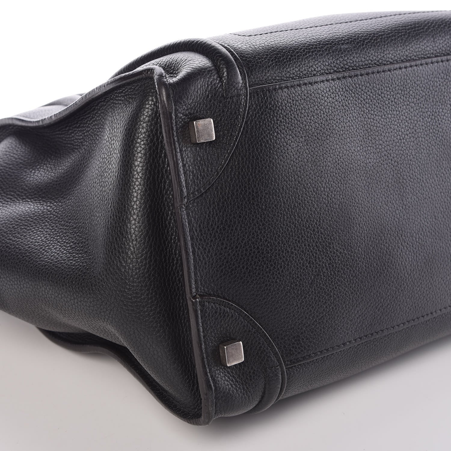 Celine Drummed Calfskin Mini Luggage Black 7 of 8