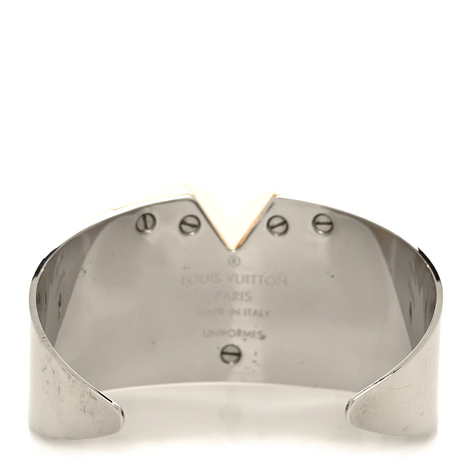 Louis Vuitton Metal Essential V Cuff Silver 3 of 4