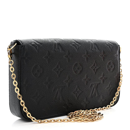 Louis Vuitton Empreinte Pochette Felicie Chain Wallet Black 5 of 14