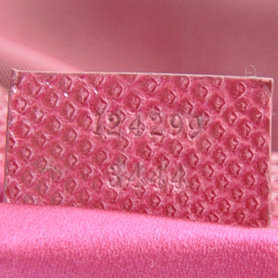 Satin Bamboo Handle Evening Bag Pink