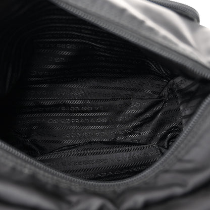 Prada Re-Nylon Vela Saffiano Pocket Double Buckle Messenger Shoulder Bag Black 5 of 9
