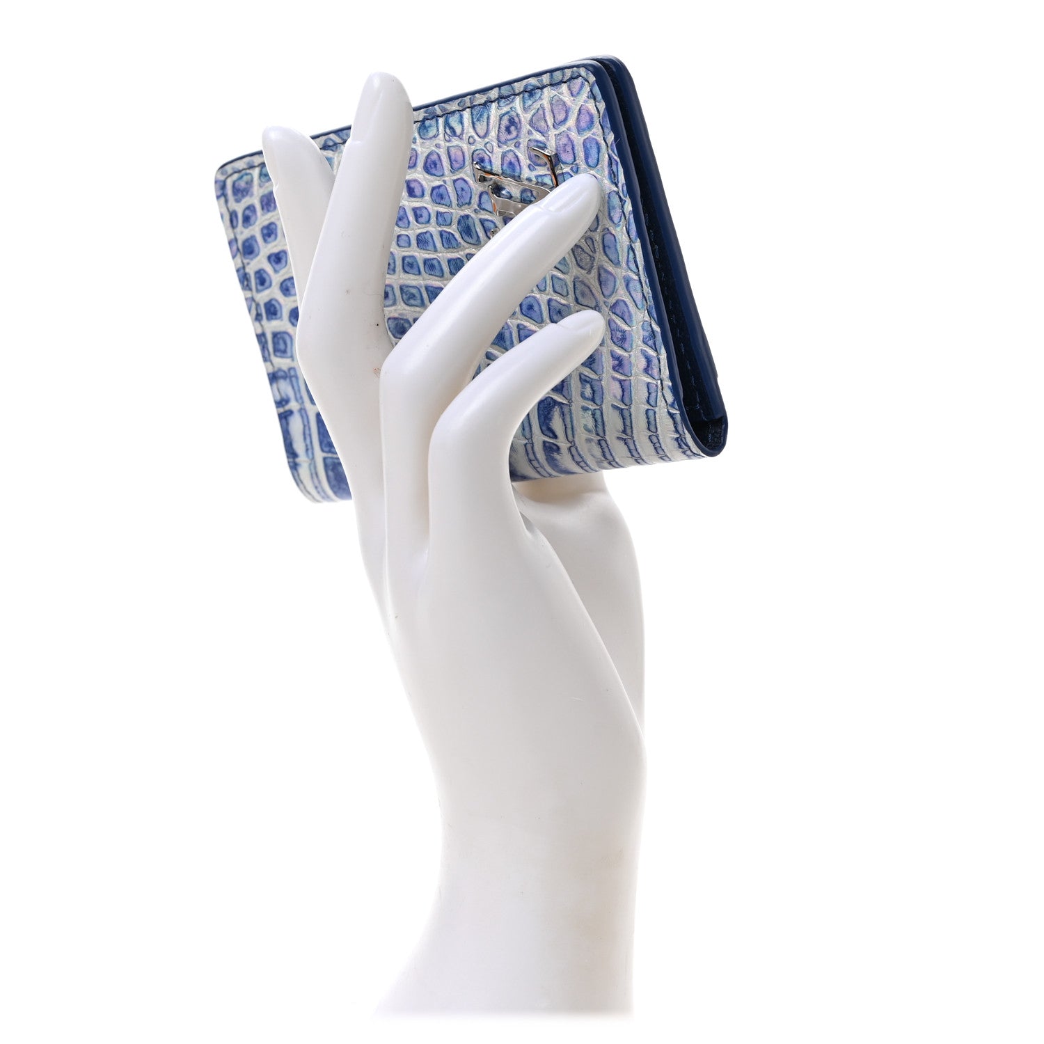 Louis Vuitton Alligator Pocket Organizer Frozen Blue 2 of 6