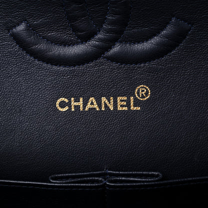 Chanel Lambskin Quilted Medium Double Flap Navy 7 of 15