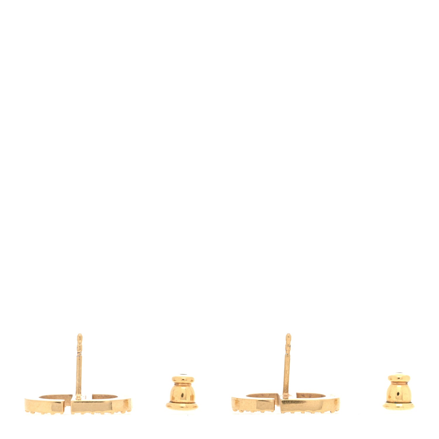 Christian Dior Crystal Petit CD Stud Earrings Gold 3 of 4