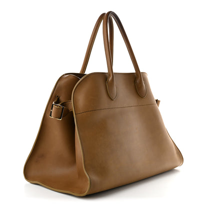 The Row Polished Saddle Calfskin Soft Margaux 15 Muschio 3 of 9