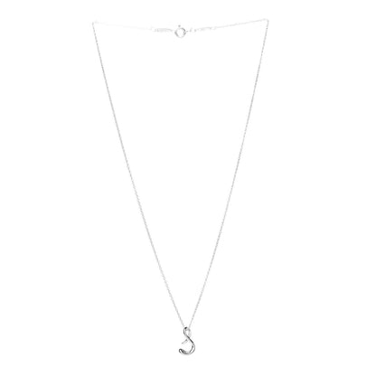 Tiffany Sterling Silver Elsa Peretti Letter S Pendant Necklace 2 of 7