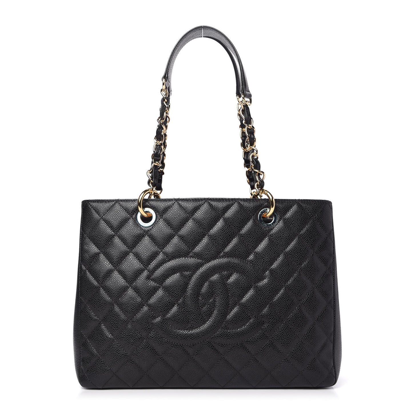 Caviar Quilted Grand Shopping Tote GST Black