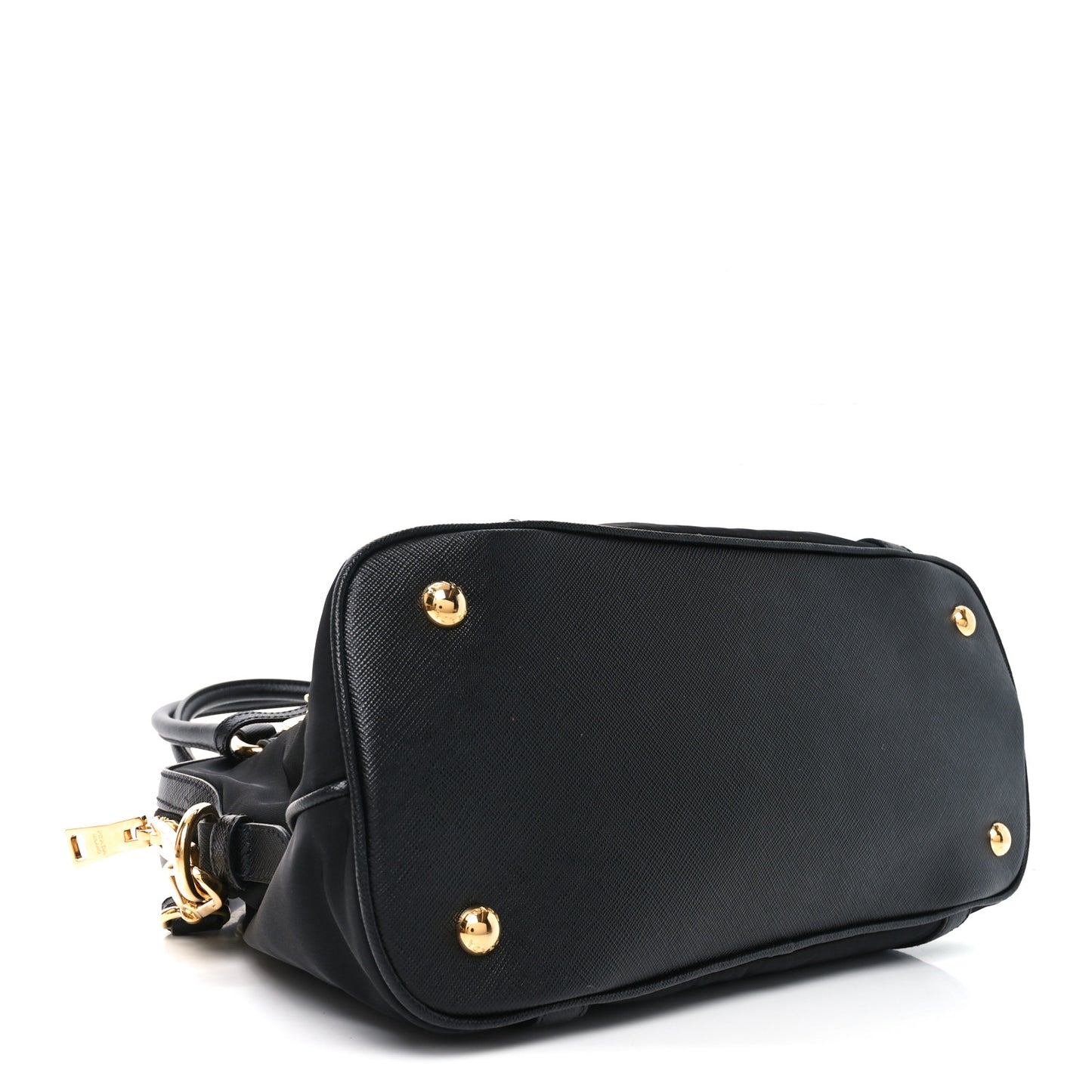 Tessuto Nylon Saffiano Small Tote Black