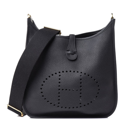 Hermes Taurillon Clemence Evelyne III PM Black 1 of 11