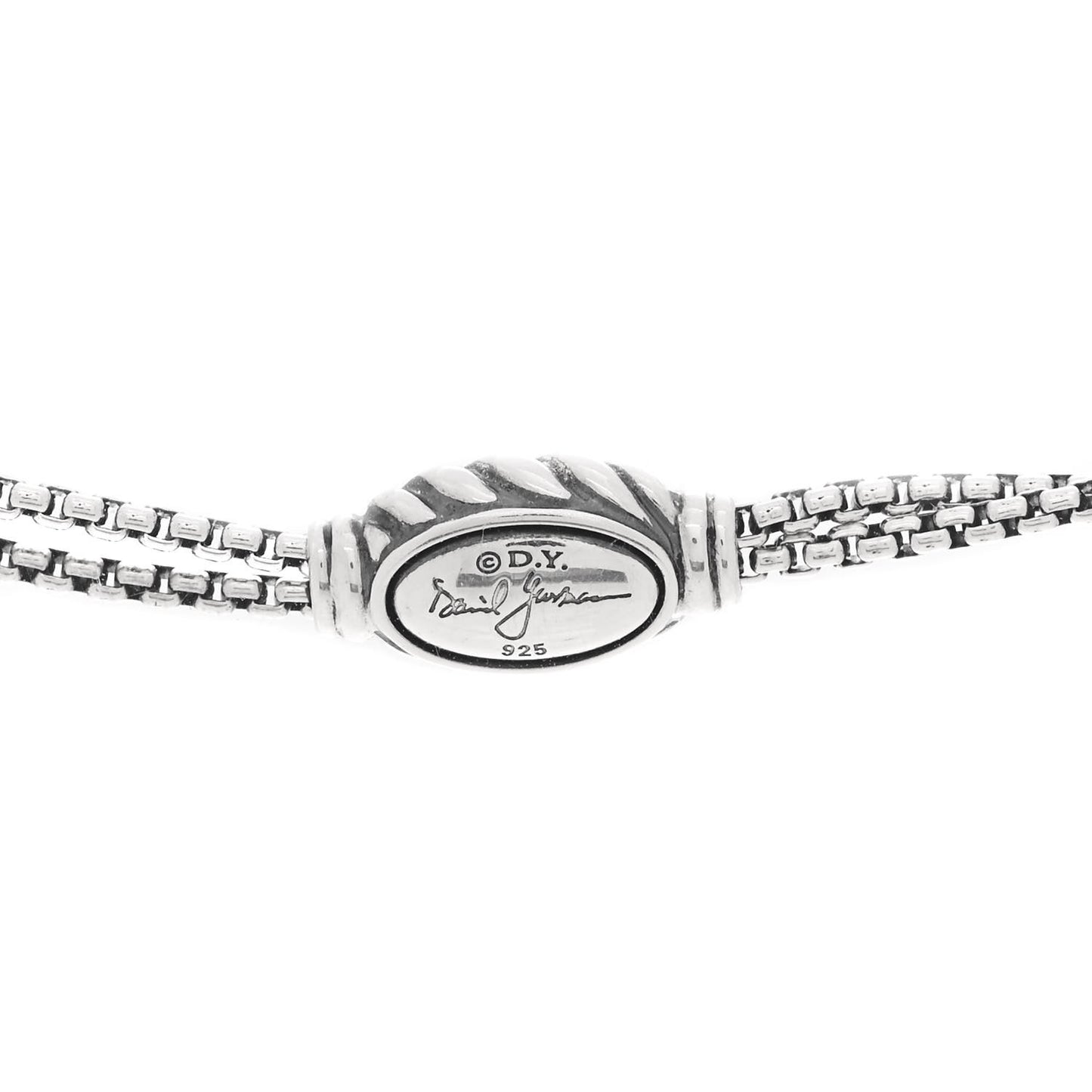 Sterling Silver Pave Diamond 30mm Crossover Circle Necklace