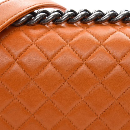 Chanel Lambskin Quilted Medium Boy Flap Orange 8 of 13
