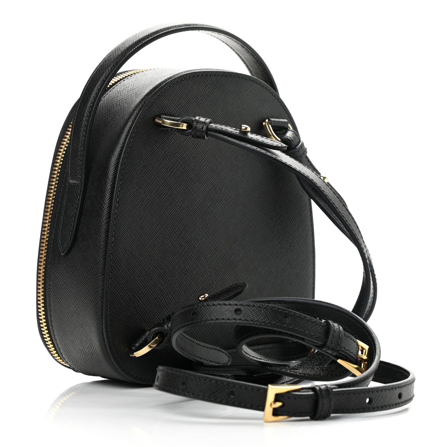Saffiano Lux Mini Odette Backpack Black