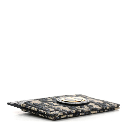 Christian Dior Oblique Calfskin 30 Montaigne Freesia Card Holder Blue 4 of 9