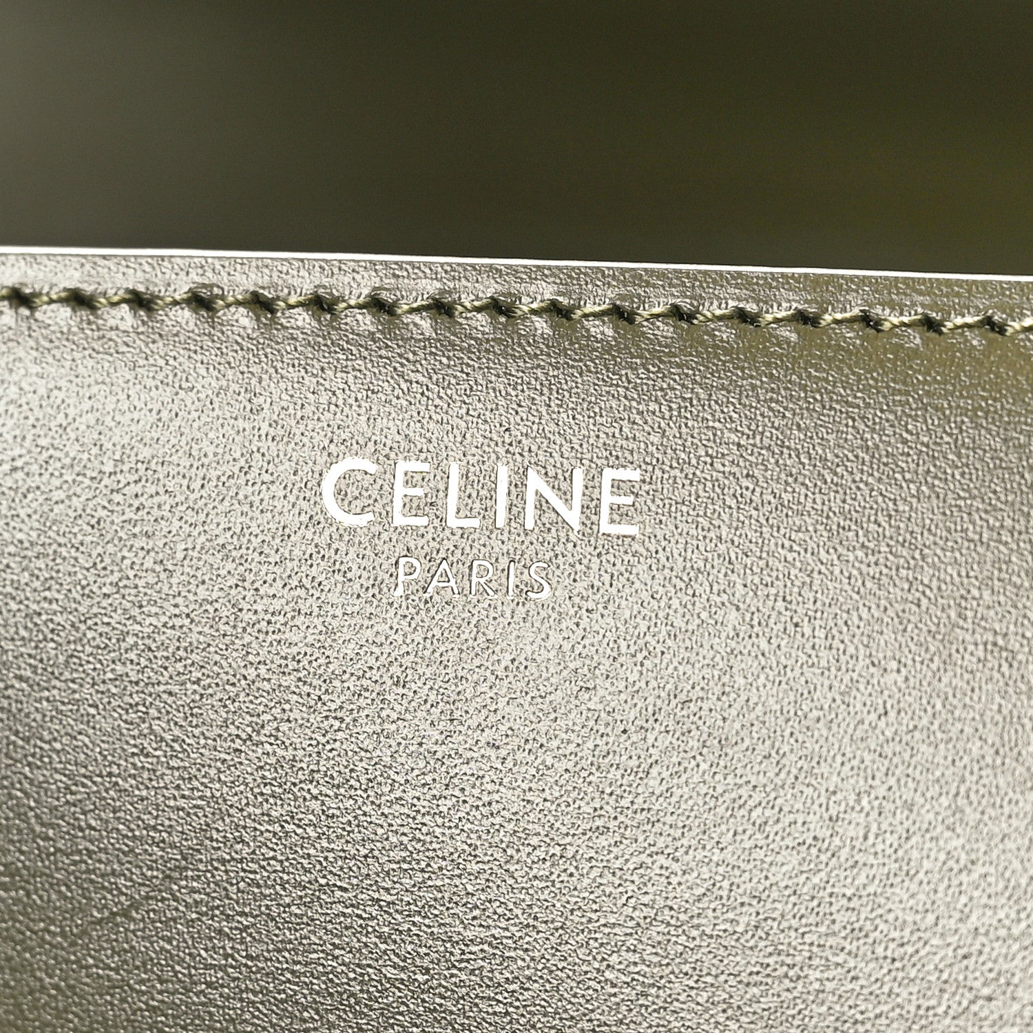 Celine Box Calfskin Classic Box Medium Flap Bag Army Green 6 of 9